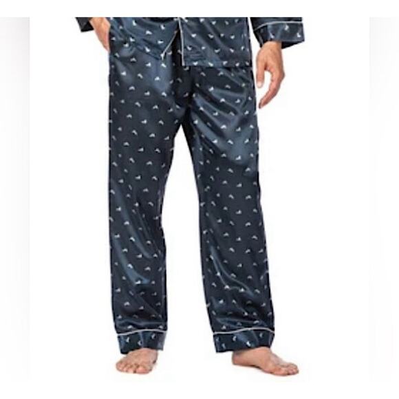 NWT Noble Mount Men’s Navy Pajama Set w/ Gift Box – Size Large - Picture 3 of 5